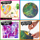 Original Stationery Color Craze Paint Pour Studio with Art Boards, Gold Sheets & Supplies – Fun Studio Set for Kids Ages 8 Original Stationery