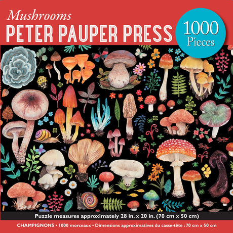 Mushrooms 1000-Piece Jigsaw Puzzle PETER PAUPER PRESS