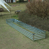 zunatu 10x2x1ft(2 Pack) Galvanized Raised Garden Bed,Outdoor Planter Box Metal Patio Kit Planting Bed for Vegetables Flowers and Succulents,Silver zunatu