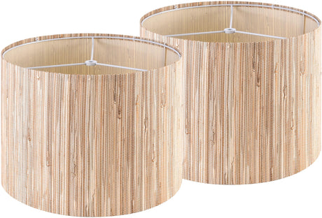 GO&SO 13 IN Drum Boho Lamp Shades Set of 2 Medium, Farmhouse Lamp Shade for Table Lamps Floor Lamp- 13" x 13" x 10" Spider Vintage Lampshade Decor,Natural Straw Shade Replacement,Assembly Required GO&SO