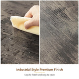 Tatub Bar Table and Chairs Set of 2, Industrial Sofa Table with Stools, 3 Piece Counter Height Small Dining Table Set for 2, Pub Table and Chairs Set of 2, Gray Tatub