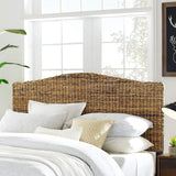 Crosley Furniture Serena Handwoven Natural Fiber Rattan Bed Headboard, Banana Leaf, King Crosley Furniture