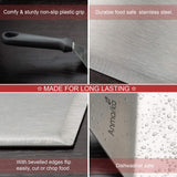 Metal Spatula Stainless Steel and Scraper - Professional Chef Griddle Spatulas Set of 3 - Heavy Duty Accessories Great for Cast Iron BBQ Flat Top Grill Skillet Pan - Commercial Grade Anmarko