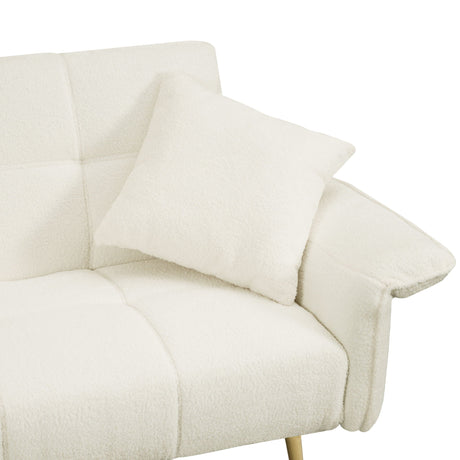 Convertible Double Futon Sofa Bed With Folding Armrests For Living Rooms HouseOfZazla