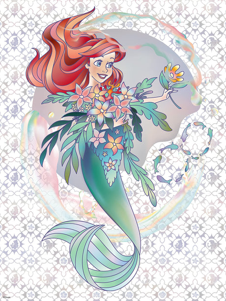 Ceaco - Disney's 100th Anniversary - Foil Puzzle - The Little Mermaid - Platinum Princess Ariel - 500 Piece Jigsaw Puzzle Ceaco