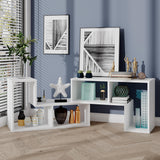 KOTEK TV Stand for 50 55 60 65 Inch TV, 3 Pieces Free Combination Bookshelf Organizer, TV Console Table with Open Storage Shelves, Modern Entertainment Center for Living Room, Bedroom KOTEK