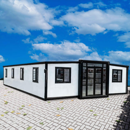 Prefabricated Container Homes, 40F Tiny House to Live in, 3Bedroom 1 Fully Equipped Bathroom and Kitchen for Adults Living, Foldable Mobile Home - WoodArtSupply