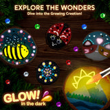 Klever Kits Wooden Painting Craft Kit-Glow in The Dark- Arts and Crafts for Kids Ages 6-12 Wood Slices with Art Activitiy Supplies, Wood Crafts for Boys Girls Party Gift Christmas Tree Ornaments Klever Kits