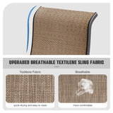 VONZOY Patio Swivel Chairs Set of 2, Outdoor Dining Chairs with High Back, All-Weather Swivel Rocker Chair for Lawn, Porch or Garden (Brown) VONZOY