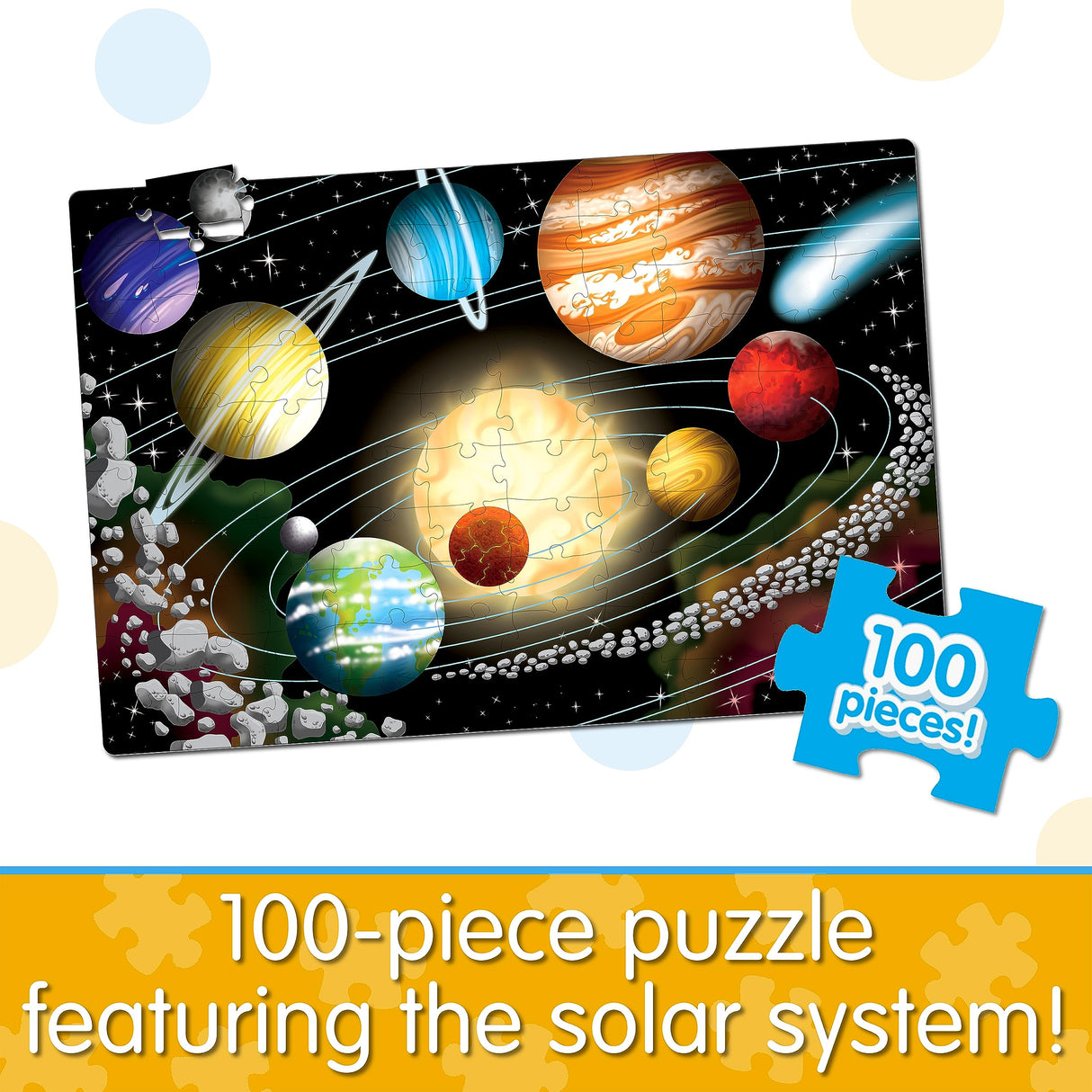 The Learning Journey Puzzle Doubles Glow in the Dark - Space - 100 Piece Glow in the Dark Puzzle, Space Puzzles For Kids Ages 4-8, Solar System Puzzle For Kids, Award Winning Educational Toys The Learning Journey