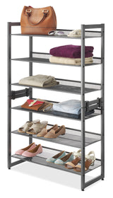 Whitmor Steel Mesh 3-Tier Shoe Rack, Gunmetal Gray Whitmor