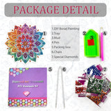 SOURMO Hanging Diamond Art Painting Pendant Mandala Pattern, DIY Double Sided Acrylic Diamonds Painting Board Kit for Adults (Mandala-1) SOURMO