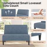 Changjie Furniture Small Loveseat Sofa Upholstered Mini Couch for Small Spaces 2-Seater Sofa Couch with Wooden Legs for Bedroom Living Room (Prints) Changjie Furniture