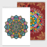Set of 2 - Adult Coloring Book Seasonal Blossoms & Mandalas with Exquisite Patterns, Ideal Art for Women & Teens, Markers Recommended, Thick Paper, Spiral Bound, Anxiety and Depression, VKYE