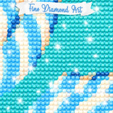 Diamond Art Painting Kits Geisha Walking with Umbrellas in The Iris Fields Full Drill Diamond Dots Paintings for Adults, Round 5D Paint with Diamonds Pictures DIY Crafts for Home Decor 12x16 inch PUAGEMTI