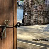 Universal Pergola Replacement Canopy Shade Cover with Breathable HDPE Fabric & Rod Pockets for 10 x 10 FT Pergola, Canopy Size: 192'' L x 106'' W (Mocha Brown) Alion Home