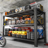 PRESTELION 67" W Garage Shelving 8500LBS Heavy Duty Storage Shelves,Adjustable 3 Tier Metal Shelves, Garage Storage Shelving and Pantry Industrial Shelf Utility Rack, 67" W x 20" D x 63" H PRESTELION