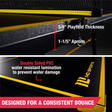 MD Sports Table Tennis Set, Regulation Ping Pong Table with Net, Paddles and Balls (8 Pieces) - Black & Yellow MD Sports