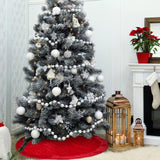 Outus 36 Inch Velvet Christmas Tree Skirt Fit for 5-7 ft Christmas Tree, Red Luxury Plush Fur Skirts with Lattice Center for Xmas Indoor Outdoor Decor Home Supplies Outus