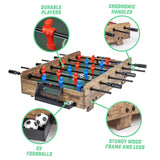 GoSports 32 Inch Tabletop Foosball Game Set - Oak or Black GoSports
