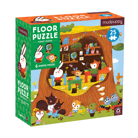 Mudpuppy Forest School 25 Piece Floor Puzzle with Shaped Pieces Mudpuppy