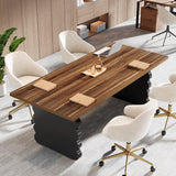 Tribesigns 5FT Wooden Conference Table, Long Office Meeting Room Table, Large Modern Rectangle Seminar Desk for 6 Tribesigns