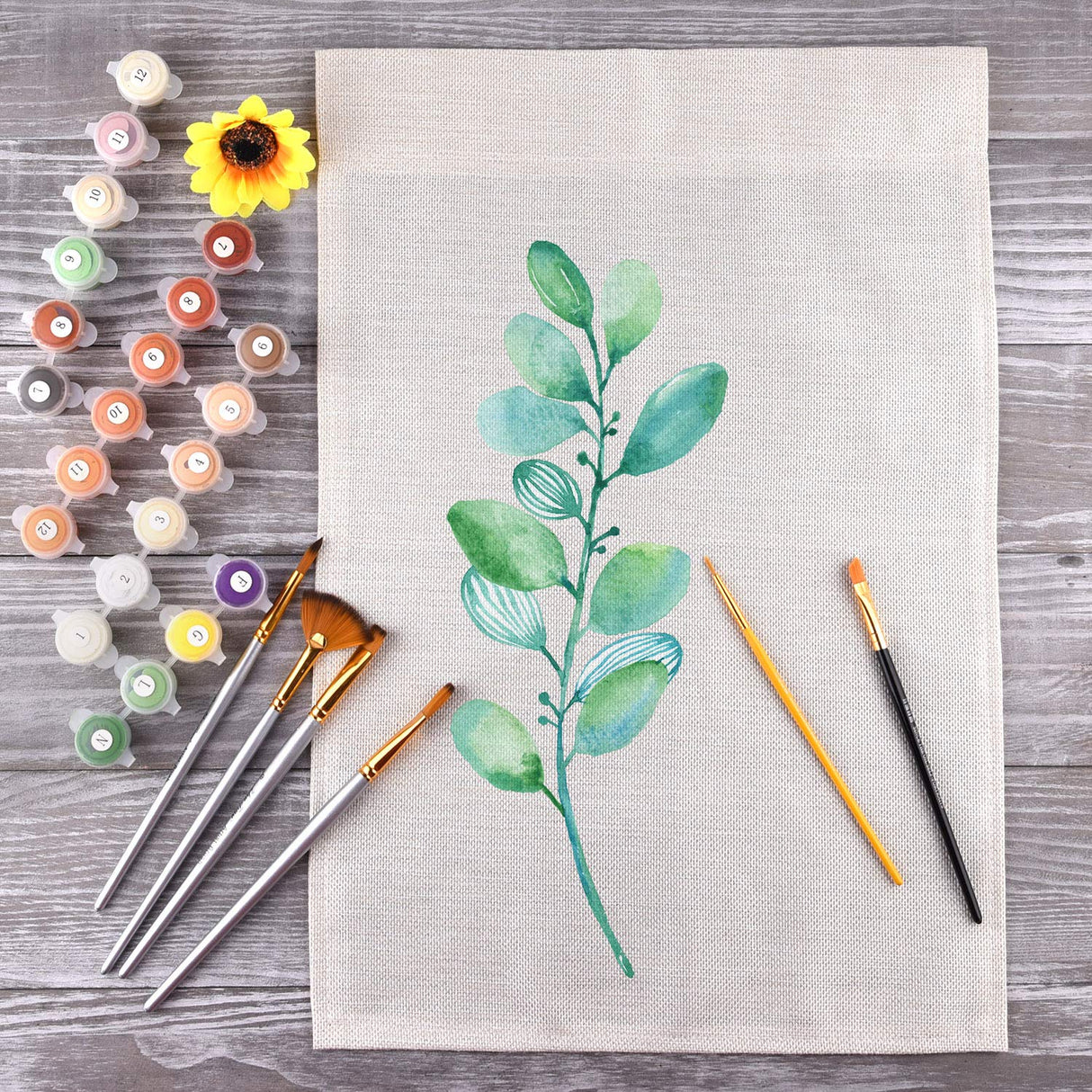 PLULON 12Pcs Blank Burlap Flags Sublimation Garden Flags 12Inch x 18Inch Burlap Garden Flag Yard Flag Banner Flag for Patio Garden Yard Outdoor Home Decorations PLULON