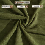 ZEIINPA Convertible Sleeper Sofa Bed with Cylindrical Pillow, Corduroy Folding Mattress Couch with Fixed-Shape Frame, Floor Sofa Lounge Couch for Living Room Bedroom Lounge Studio-Green ZEIINPA