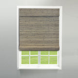 Radiance Driftwood Cordless Bamboo Roman Shades - Light Filtering & Semi-Private Window Treatment - 39 in. W x 64 in. L Radiance