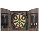 Accudart Armada Bristle Dartboard Cabinet Set - Official Size 18" x 1.5" - Self Healing Genuine Sisal - Wall Mount Cabinet Set - Round Spider Wires Reduce Bounce Outs - Rotatable Metal Number Ring Accudart