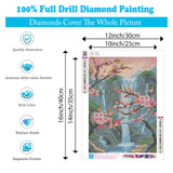 Ausanrl Plum Blossom Diamond Art Painting-Diamond Painting for Adults,5D Diamond Painting Flowers,DIY Full Drill Diamond Painting Flower Gem Painting and Crafts 12x16inch Ausanrl