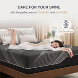 Dyonery Twin XL Mattress 14 Inch Charcoal Gel Memory Foam in a Box, CertiPUR-US Certified Fiberglass Free, Cooling Mattress, Made in The USA of US Foam, 80" × 38" × 14", Medium Dyonery