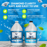 NAKED FUSION -Epoxy Resin Art Resin Diamond Clarity- Original Formula -The Artist's Resin for Coating, Resin Art, Geodes, Tabletop, Bar Top, Live Edge River Tables- Food Safe -Non-Toxic-2 Gallon KIT NAKED FUSION