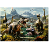 Educa - Fierce Dinosaurs - 1000 Piece Jigsaw Puzzle - Puzzle Glue Included - Completed Image Measures 26.77" x 18.9" - Ages 14+ (19924) Educa