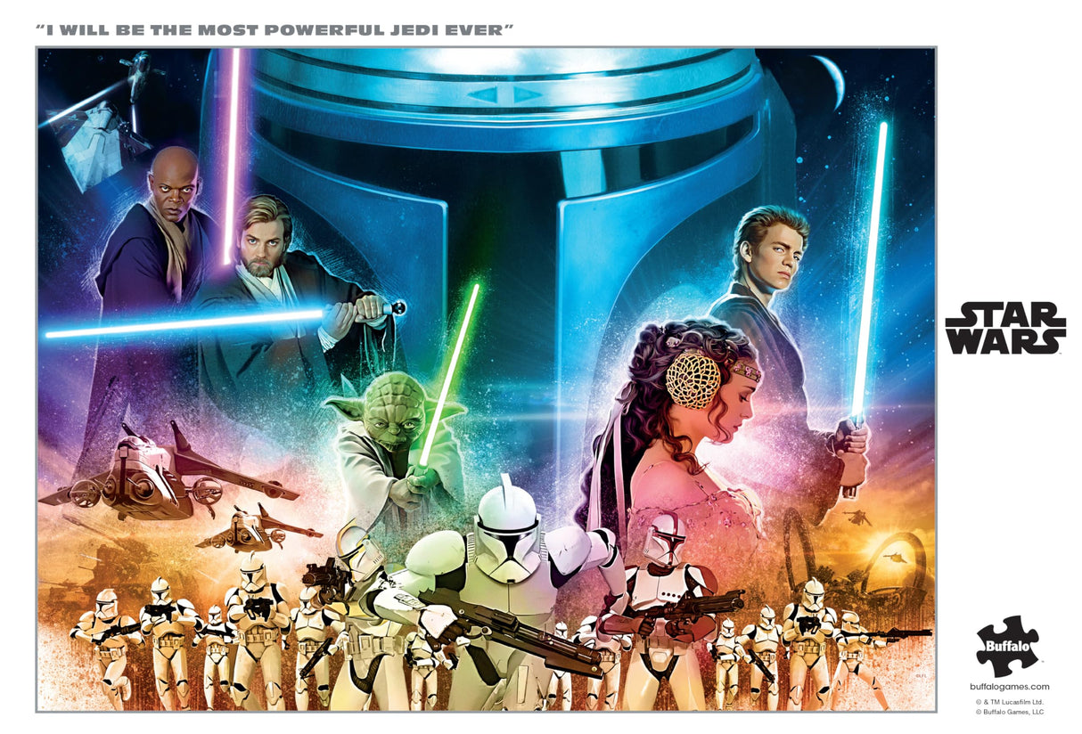 Buffalo Games - Silver Select - Star Wars - I Will be The Most Powerful Jedi Ever. - 1000 Piece Jigsaw Puzzle for Adults -Challenging Puzzle Perfect for Game Nights - Puzzle Size 26.75 x 19.75 Buffalo Games