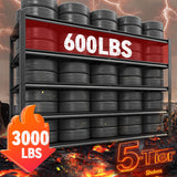 REIBII 78" H Storage Shelves, Garage Shelving Heavy Duty Load 3000LBS, Adjustable Garage Shelving, 5 Tier Metal Shelves Unit for Storage Rack, Basement, 55" W x 26" D x 78" H, Black, 3 Pack REIBII