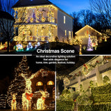200 FT 500 LED Christmas Lights Outdoor Decorations Super Long Fairy Lights Waterproof 8 Modes Timer Clear Wire String Lights for Outside House Tree Patio Yard Wedding Party Holiday-Warm White JXLEDAYY