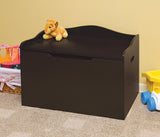 Badger Basket Kid's Wooden Toy Box and Storage Bench Seat with Safety Hinge - Espresso Badger Basket