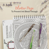 ColorIt Mandalas Volume VI Spiral Bound Adult Coloring Book with 50 Mandala Patterns for Relaxation and Stress Relief - Includes Perforated Pages, Thick Paper, Hardback Covers, and Blotter Page ColorIt