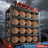 REIBII 72" H Garage Shelving Heavy Duty 3000 LBS 5 Tier Storage Shelves Adjustable Shelving Unit and Storage for Garage,Basement,Commercial 36" W x 16" D x 72" H REIBII