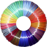 MIKA3D 2 Dual Color in 1 Silk PLA Filament Refill Sample Pack, 16 Different Dual Color Silk PLA, Each 4 Meter Length, Total 64m Silk Shiny Dual Color PLA 3D Printer 3D Pen Filament MIKA3D