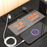 EnHomee Dresser TV Stand with 10 Drawers for 55" TV Stand for Bedroom with LED Lights & Power Outlets Wide Dresser for Bedroom with Shelves & Side Pockets Sturdy Metal Frame & Wood Top, Charcoal Black EnHomee