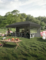 KYBOLT Pop Up Canopy 10x20 Ft Outdoor Wedding Party Tent with Removable Sidewalls Easy Set Gazebo for Farmers' Market, Outdoor Events, Wedding Party - Black KYBOLT