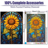 OFRKE Diamond Painting Kits for Adults Beginners 5D Diamond Art Kits with Round Diamonds Gem Art Full Drill Sunflower Painting for Home Wall Decor Gifts 12x16inch OFRKE