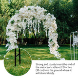 RUBFAC Metal Garden Arch, Wedding & Event Decoration, Garden Trellis for Climbing Plants, Assemble Freely 2 Sizes for Various Climbing Plant Roses Vines Bridal Party Decoration, Black, 1 Pack rubfac