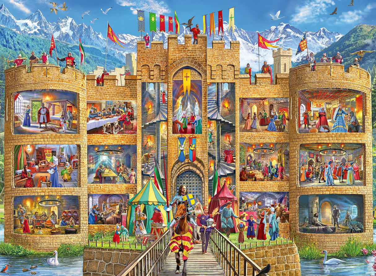 Ravensburger Castle Cutaway - 150 Piece Jigsaw Puzzle for Kids | Medieval Life Theme | Durable Puzzle Pieces | Ideal for Cognitive Development | Great Gift for Ages 4-8 Ravensburger