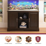REALROOMS Kai 50-75 Gallon Aquarium or Terrarium Tank Stand, Espresso REALROOMS
