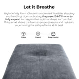 LIKIMIO 118" L-Shaped Modular Sectional Sofa for Living Room, Oversized 3-Seater Couch with Deep Seat, Movable Ottoman, No Assembly Needed, DIY Combination, Corduroy Upholstery, Dark Grey LIKIMIO