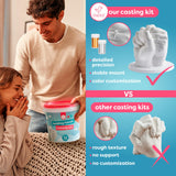 chuckle - Holding Hand Casting Kit for Couples with Base & Paints, Hand Sculpture Hand Molding Kit, Hand Mold Kit Couples Activities - Gift for Fathers Day, Women for Wedding, Anniversary, Valentines chuckle