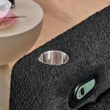 LITVZ Power Reclining Chaise Lounge, Black Electric Chaise Lounge Sofa with Lumbar Pillow, Cup Holder and Wireless Charging, Modern Comfy Wall Hugger Recliners for Small Spaces LITVZ